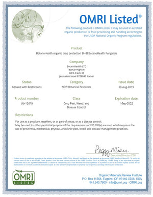 BH-B BotanoHealth Fungicide- OMRI listed for organic use